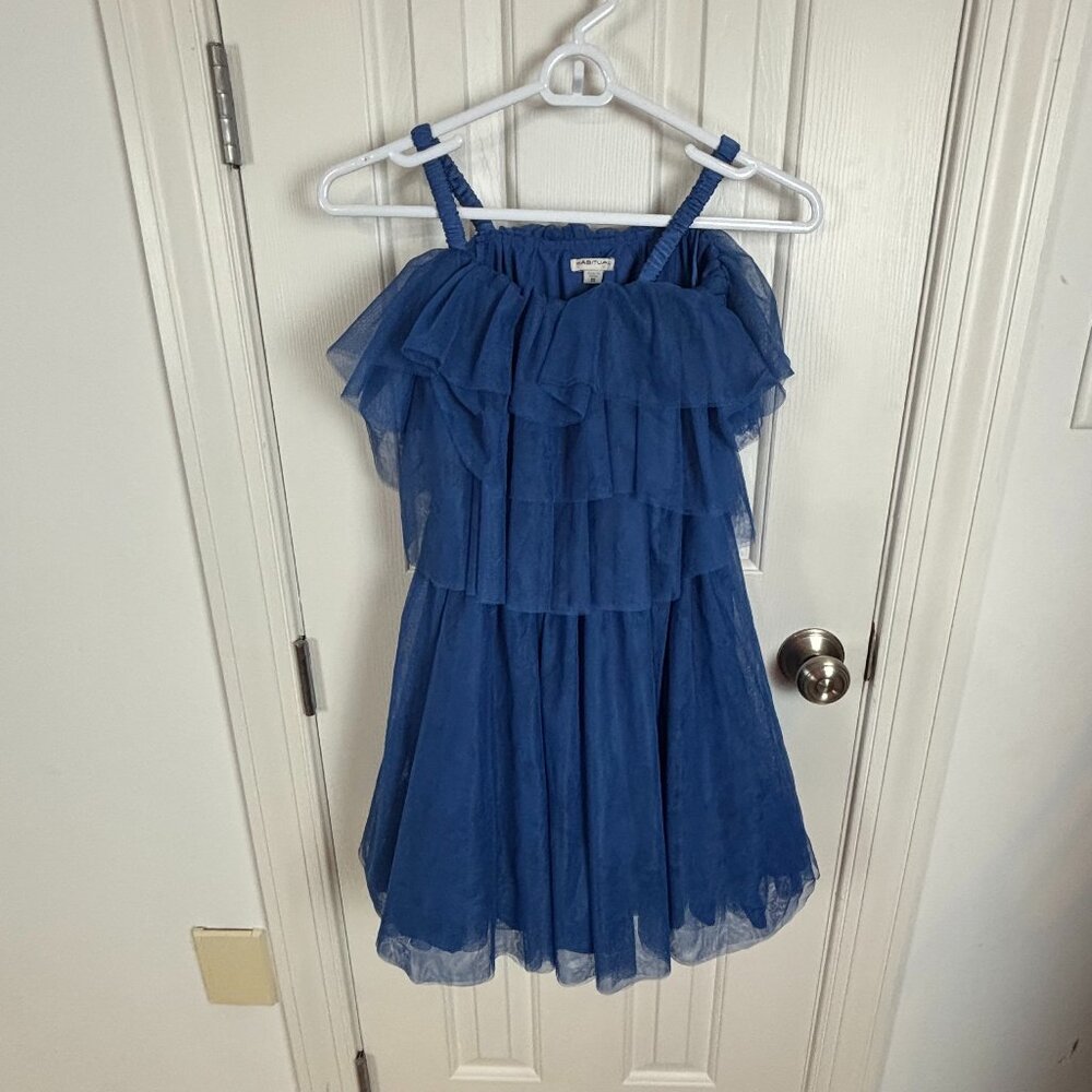 Habitual Blue Tulle Ruffle Tiered Dress Kids Size 10 Party Occasion‎